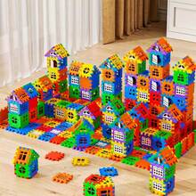 300pcs STEM Building Blocks Toy, Suitable For Toddlers And Children, Featuring Multi-Color Interlocking Blocks And Color-Coded System, Can Be Used To Build Tall Towers, Ideal Choice For STEM Learning Gift And Educational Games - Multicolor - View 3