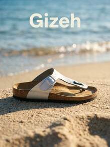 Birkenstock GIZEH Kids' Versatile Anti-Slip Ergonomic Casual Outing Vacation Silver - Silver - View 1