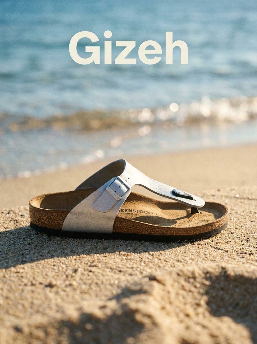 Birkenstock GIZEH Kids' Versatile Anti-Slip Ergonomic Casual Outing Vacation Silver - Silver - View 1