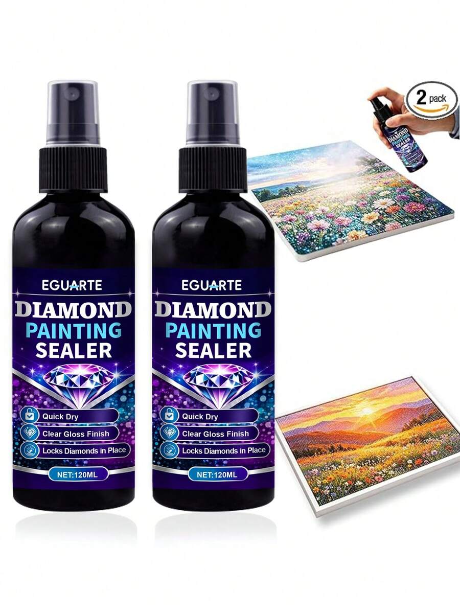 New Diamond Painting Sealant Spray, Quick-Drying Diamond Art Sealant, Prevent Yellowing, With Transparent Gloss Protection Layer, Firmly Lock Diamonds, Used For Diamond Art, Coasters, Art Puzzles And DIY Craft Projects. - A - View 1