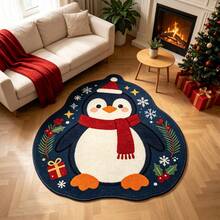 1 buah Keset Lantai Penguin Lucu Bertema Natal, Dihiasi dengan Syal Merah dan Topi Natal, Dikelilingi oleh Kepingan Salju, Daun Holly, dan Elemen Hadiah, Karpet, Permadani, Karpet Ruang Tamu Besar, Karpet Ruang Tamu, Karpet untuk Kamar Tidur, Karpet Kamar Tidur, Karpet untuk Kamar Tidur, Karpet Ruang Tamu, Karpet untuk Kamar Tidur, Keset Dapur, Keset Kamar Mandi, Dekorasi Ruangan, Karpet Dapur, Karpet Lorong, Karpet yang Dapat Dicuci, - MultiWarna - View 2