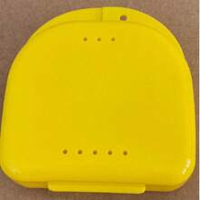 1 Pack New Dental Retainer Case With Ventilation Holes, Mini Portable Denture Box, Orthodontic Appliance Storage Box, Denture Case, Simple Solid Color Denture Container, Plastic Denture Storage Box, Portable Denture Storage Box With Holes - Multicolor - View 11