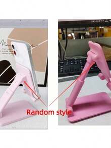[Durable Phone Stand] Compact And Durable Pink Polycarbonate Phone Stand | Adjustable, Foldable Ergonomic Design | Suitable For Daily Office Use | Stable And Portable, Multi-Angle Viewing,Back To School Season - Phone Stand - View 9
