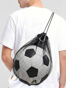 1pc Basketball Bag, Basketball Football Volleyball Mesh Bag, Thickened Storage Bag, Football Net Bag, Halloween - Multicolor - View 1