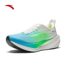 Anta Zone 2 Heart Rate 85 Professional Non-Plated Racing Running Shoes For Men, Autumn Training & Fitness Testing, Youth Sports Shoes - Chlorine Blue/Meteor Green/Papyrus White-1 - View 2