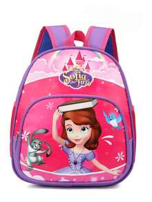 Disney Spider-Man, Sofia, 95 Racing, Frozen Cartoon Superhero Princess Racing Backpack, Multi-Color Anime Comic Hero Racing Theme School Bag, Women's Fashion Lightweight Durable Large Capacity Daily Backpack, Casual Cartoon Backpack With Front Pocket, Travel Commute Shoulder Bag Suitable For Travel And School Use, Christmas Gift, Cute 3D Cartoon Pattern Backpack - Multicolor - View 9