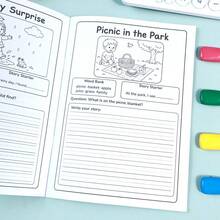 Children's English Look Imagine Write Picture-Based Storytelling Practice Workbook, Narrative Writing Training Exercise Book, Back To School Learning Supplies, Student Holiday Gift - Multicolor - View 7
