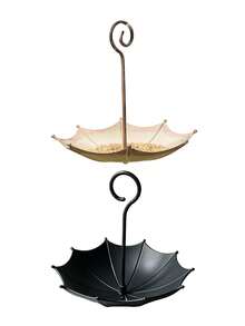 1pc Outdoor Hanging Plastic Umbrella-Shaped Bird Feeder Tray And Bath, Suitable For Garden, Patio, And Backyard Decoration, Outdoor Hummingbird Feeder And Bird Food Tray - Multicolor - View 12