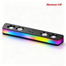 Newmine Long Bar Computer Speakers Desktop Laptop Bass Subwoofer Gaming High-Fidelity Soundbar Home Indoor Wireless Bluetooth Speaker BT535 Wireless Version - View 10