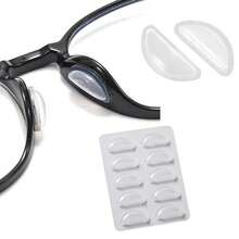 2/5 Pairs Anti-Slip Soft Silicone Self-Adhesive Nose Pads For Plastic Eyeglass Frames, Fashion Glasses (Black/White) - Multicolor - View 17