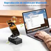 Portable Bluetooth Speaker With Phone Stand And Charging - Black - View 7