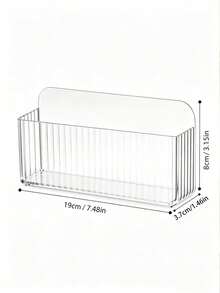 1pc Transparent Wall-Mounted Storage Box, Multi-Functional Organizer For Phone, Remote Control, Glasses, Cosmetics And Skincare Products. Suitable For Bedside, Bedroom, Bathroom, Toilet And Kitchen. Home Storage Essential - Multicolor - View 8