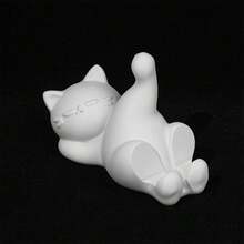 1pc Cat Shaped Phone Holder, 3D Printed Mobile Phone Support, Cute Kawaii Desktop Phone Stand, Creative Tabletop Decor For Office Home Bedroom, Decor Gadgets To Support Your Cellphone - Phone Stand - View 7