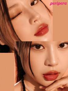 K-Beauty Peripera Matte Blush Palette + Ink Mood Water Gloss Lip Tint, Fine Texture, Long-Lasting, Multi-Functional, Hydrated Glow, Korean Makeup Set - Blush & Tint Glow Set - View 3