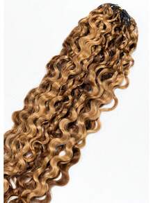 OQ Hair Highlight Color Burmese Curly Crochet Human Hair 16-24 Inch Braids Friendly Hair Extensions Shed-Free Easy Install 50g Per Bundle Virgin Human Hair No Chemical Process Daily Use For Beginners - S4/27 - View 9