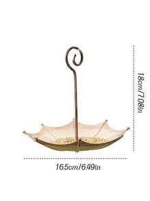 1pc Outdoor Hanging Plastic Umbrella-Shaped Bird Feeder Tray And Bath, Suitable For Garden, Patio, And Backyard Decoration, Outdoor Hummingbird Feeder And Bird Food Tray - Multicolor - View 9