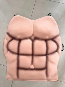 1pc Halloween Costume Party Prank EVA Fake Chest & Belly Muscle, Funny Personalized Stage Performance Costume For Men - Multicolor - View 6