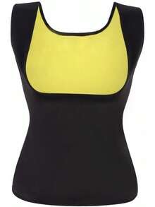 1 Pieza Chaleco Moldeador Sauna de Neopreno Negro, Faja Reductora para Cintura, Ropa Modeladora que Aumenta la Sudoración, Ideal para Ejercicio y Definir la Figura - Negro clásico - Ver 5
