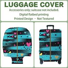 1PC, Flat Print Design, Luggage Cover (Only Luggage Cover, Luggage Not Included), Suitable For 20 To 30 Inch Luggage, Made Of Thickened High-Quality Fabric, Essential Accessory For Your Travel And Checked Luggage. - Multicolor - View 8