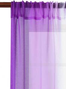 2pcs Modern Gradient Print Sheer Curtains, Translucent Polyester Material, Suitable For Living Room, Bedroom, Kitchen - Rod Pocket Design, Machine Washable, Living Room Curtains - Purple - View 7