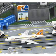 Airport Toy Set Model, Passenger Plane Airport Control Tower, Suitable For 3-6 Years Old Boys And Girls, Small Car Parking Lot Map Game Scene Set, Christmas Birthday Gift - Blue - View 5