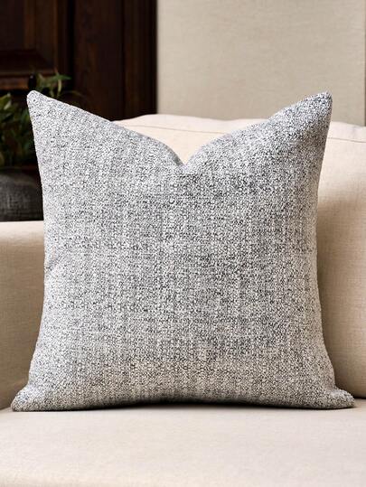 1pc Luxury Pillow Case Without Pillow Insert, Bohemian Style Decorative Textured Coarse Linen Fabric, Rugged Linen Craftsmanship, Suitable For Sofa, Living Room, Bedroom, Floor, Bench, Car, Office, Cafe And Other Leisure Spaces Decoration, No Shedding, No Pilling, All Seasons Use