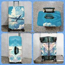 1PC / Flat Print Design / Luggage Protective Cover (Only Luggage Protective Cover, Not Including Luggage) / Suitable For 20 To 28 Inch Luggage / Made Of Thickened Fabric / Essential Accessory For Your Travel And Checked Luggage. - Multicolor - View 9