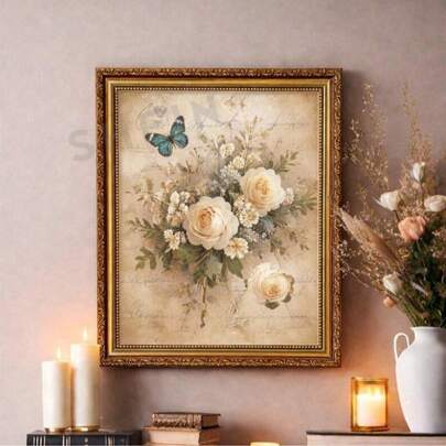 Embossed Baroque Style Gold Picture Frame - Exquisite Carved Gold Finish, Vintage Antique Style Picture Frame Multiple Sizes (30x40/21x30/15x20/10x15cm) - Classic Home Decor, Gallery Wall, Living Room, Bedroom, Durable And Easy To Hang, Perfect Gift