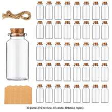 30pcs 25ml Mini Glass Bottles With Stoppers, Suitable For Wedding Favors, Handmade DIY Arts, Home Decor, Christmas, Birthday Party Gifts Decoration - Multicolor - View 10