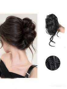 1pc Hair Clamping Clipper - For Combining Hair - Suitable For Girls - Flower Buds Style - Fluffy Wig - Multicolor - View 4