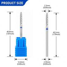 1/2/4/5PCS Professional Nail Drill Bit Cone Carbide Manicure Drill For Electric Milling Cutter Nail Files Buffer Nail Art Equipment Accessory - Silver - View 4