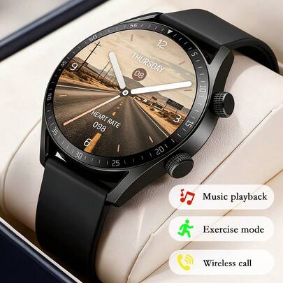 ZhiKexing 1.5 Inch HD Display Smart Sports Watch, Wireless Calling, Multiple Sports Modes, Sedentary Reminder And Other Functions, Suitable As Gift For Friends And Couples, Compatible With Android And IOS