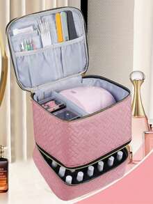 1pc Nail Polish Storage Rack - Holds 30 Bottles (15ml), Nail Polish And Nail Dryer Storage Bag - Multicolor - View 7