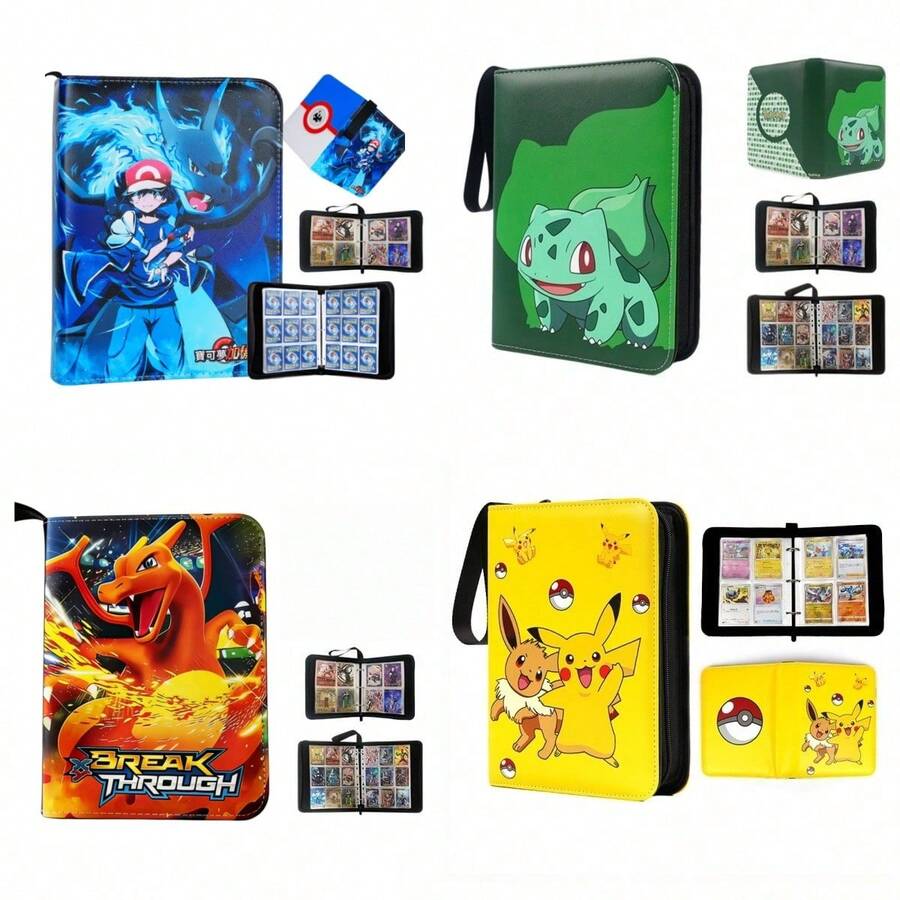 Funko Pokémon Game Card Album Card Storage Photo Album, Card Collection Book Pocket Monsters Pets, 400 Card Slots Max Capacity 800 Cards (Cards Not Included) - Multi-color - View 1