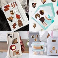 6pcs 53pcs New Autumn Ins Style Vintage Creative Stickers Korean Style Scrapbook DIY Decals (Random Style And Color) - Multicolor - View 5
