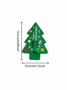 7pcs/Set Christmas Tree Gift Sleeve, Santa Snowman Pattern Holder, Holiday Gift Packaging - Multicolor - View 4