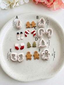 Bear Clay Cutters For Earrings, Cute Acrylic Polymer Clay Earring Cutter Mold, Stuffed Animal Layered Shape, DIY Polymer Clay Earring Making Supplies - White - View 11
