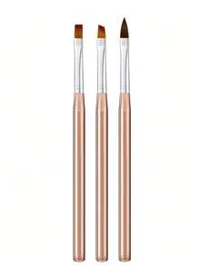 Bộ 3 cọ vẽ nail, cọ dẹt vát góc tạo hình và vẽ móng tay - Nhiều màu - Xem 7