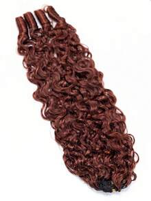 OQ Rambut Keriting Burma Warna Cokelat Kemerahan dengan Model Bulu untuk Rajutan, Rambut Manusia Asli, Panjang 16-24 Inci, Mudah Dikepang, Bebas Rontok, Mudah Dipasang, 50g Per Bundel, Rambut Manusia Asli Perawan, Tanpa Proses Kimia, Dapat Digunakan Sehari-hari, Cocok untuk Pemula. - S33 - View 9