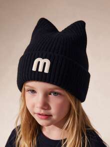 Autumn/Winter Kids Knitted Hat, Boys & Girls Woolen Beanie, Baby Pull-On Cap, Toddler Headwrap - Multicolor - View 3