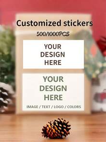 500/1000pcs Custom Rectangle Stickers,Custom Labels,Rectangle Labels ,Custom Stickers,Logo Stickers,Packaging Stickers,Grand Opening Stickers - Promotional Business Stickers - Holiday & Event Stickers - Customizable Stickers For Marketing & Branding - Multicolor - View 7