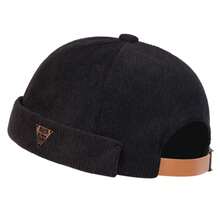 1pc Men's Triangle Logo Corduroy Newsboy Cap, Fashionable Flat Cap, Casual Warm Hat Suitable For Autumn/Winter Travel, Windproof Winter Warmth - Multicolor - View 7