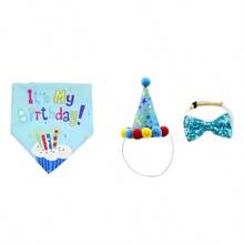5pcs/3pcs Pet Dog Birthday Hat, Dog Birthday Decorations, Dog Birthday Headband, Dog Birthday Party Supplies, Birthday Dog Outfit For Small, Medium And Large Dogs And Cats, Dog Party Decorations - Multicolor - View 12