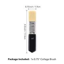 3 Pieces Collage Brush Set, 0.75", 1.25" & 1.75" Soft Nylon Flat Brushes For Collage Medium, Decoupage, Scrapbooking, Journaling & Mixed Media - A - View 13