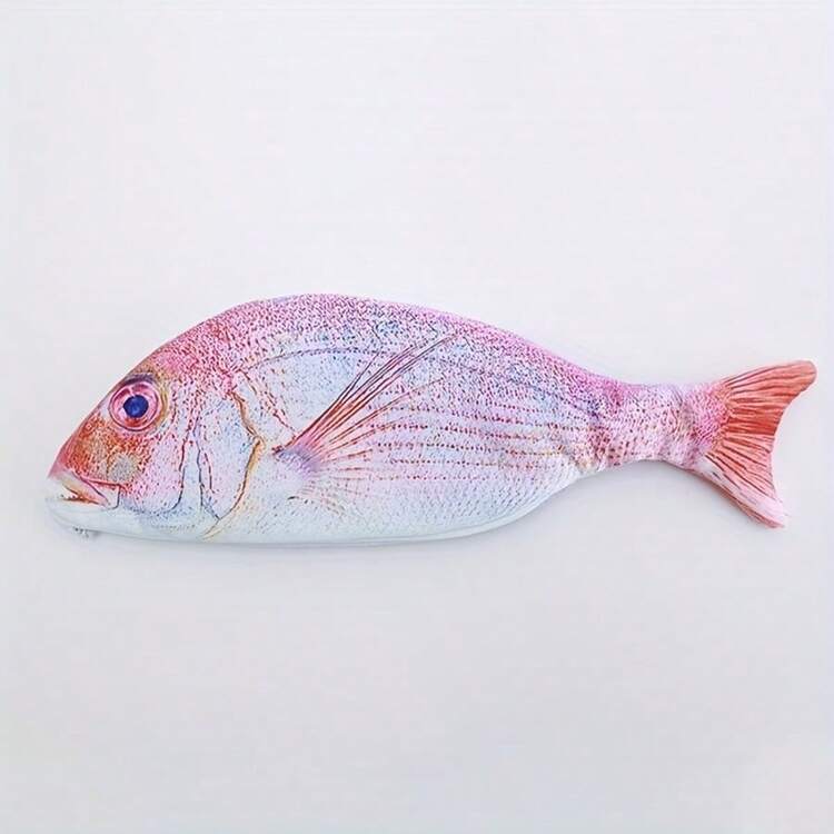 創意逼真魚造型鉛筆盒 個性化中性學生鉛筆盒 鹹魚鉛筆袋 收納袋 - B6 - 查看 4