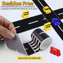Multi-Style - Easy-Tear Residue-Free Track Tape, Featuring Black And White Design, Perfect For Project Decoration And Party Setup. It's Suitable For Double-Sided Tape, Making It An Ideal Choice For Themed Events And Fan Gatherings. - DIY Track Decoration - View 6