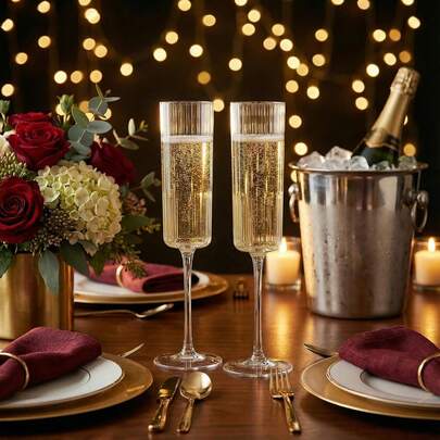 12-Pack Acrylic Champagne Flutes, 5 Oz (Approx. 141.7g) Unbreakable Reusable Champagne Glasses - Modern And Perfect For Home Daily Use, Weddings, Baking, Drinking, Party Supplies (Clear)