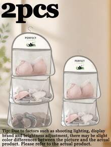 2pcs/3pcs Panda Hanging Storage Bags, Underwear & Socks Storage Bags With Hooks, Vertical Storage, Ultimate Space Utilization, Hanging Design With Built-In Hooks, Easily Hang On Closet Rod, Behind Door Or Bedside, Fully Utilize Neglected Vertical Space, No Occupancy Of Precious Tabletop And Floor Area, Space-Saving Solution For Small Spaces, Suitable For Student Dorms/Shared Living Spaces With Limited Space, Perfectly Utilize Vertical Space Behind Door And Bedside, Solve Storage Problems For Small Items - Multicolor - View 13