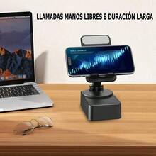 Portable Bluetooth Speaker With Phone Stand And Charging - Black - View 6