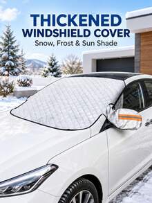 1-Piece Winter Car Snow Cover Ice And Snow Cover Summer Sunshade Car Window Snow Cover Front Windshield, Car Accessories - A - View 3